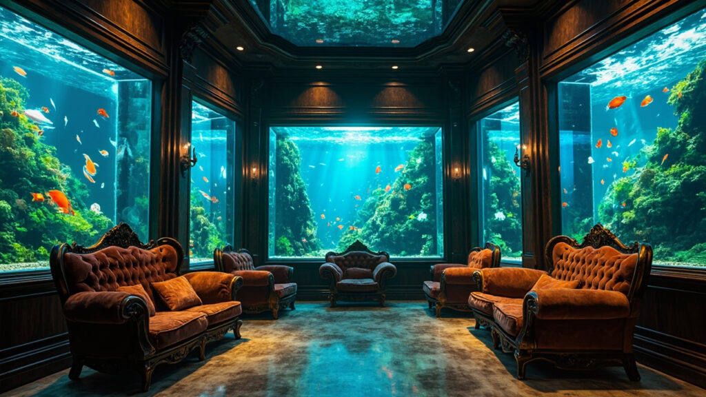 aquariums et meubles massifs