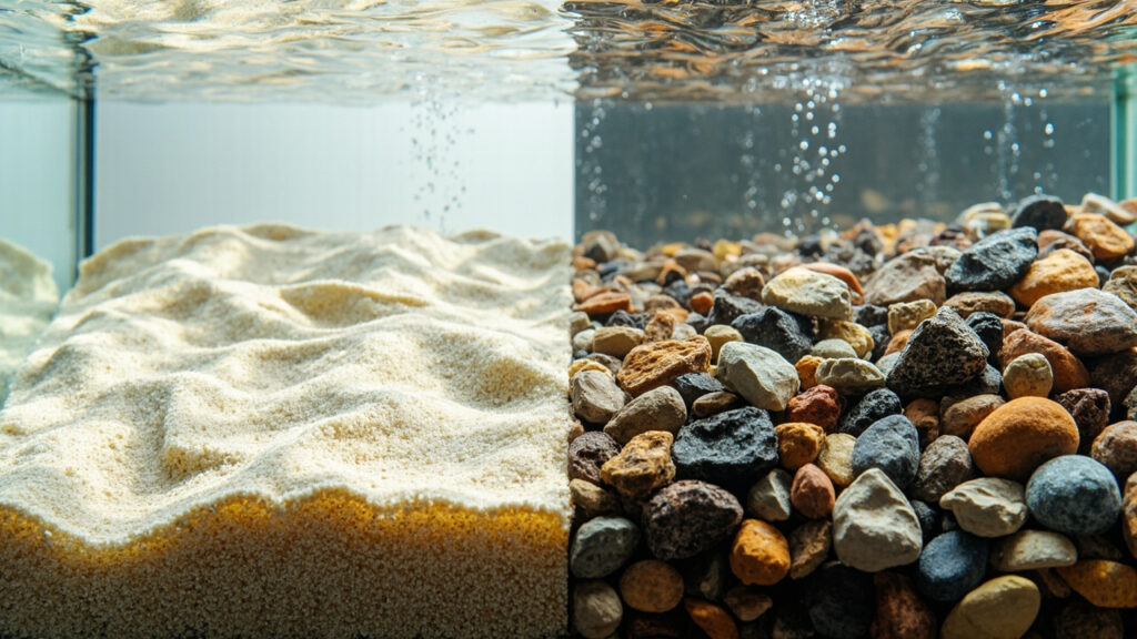 Sable ou gravier pour aquarium : comment choisir